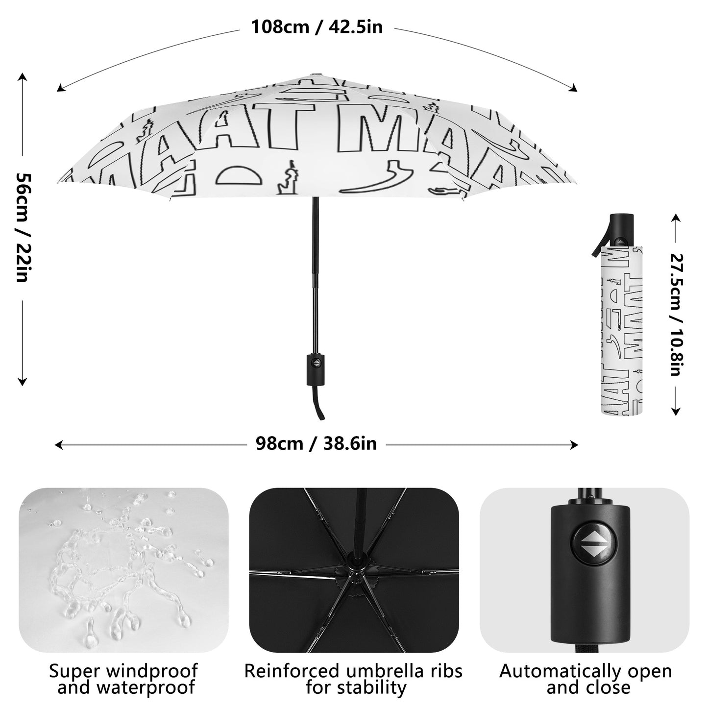 MAAT FOREVER Fully Auto Open & Close Umbrella (Outside)