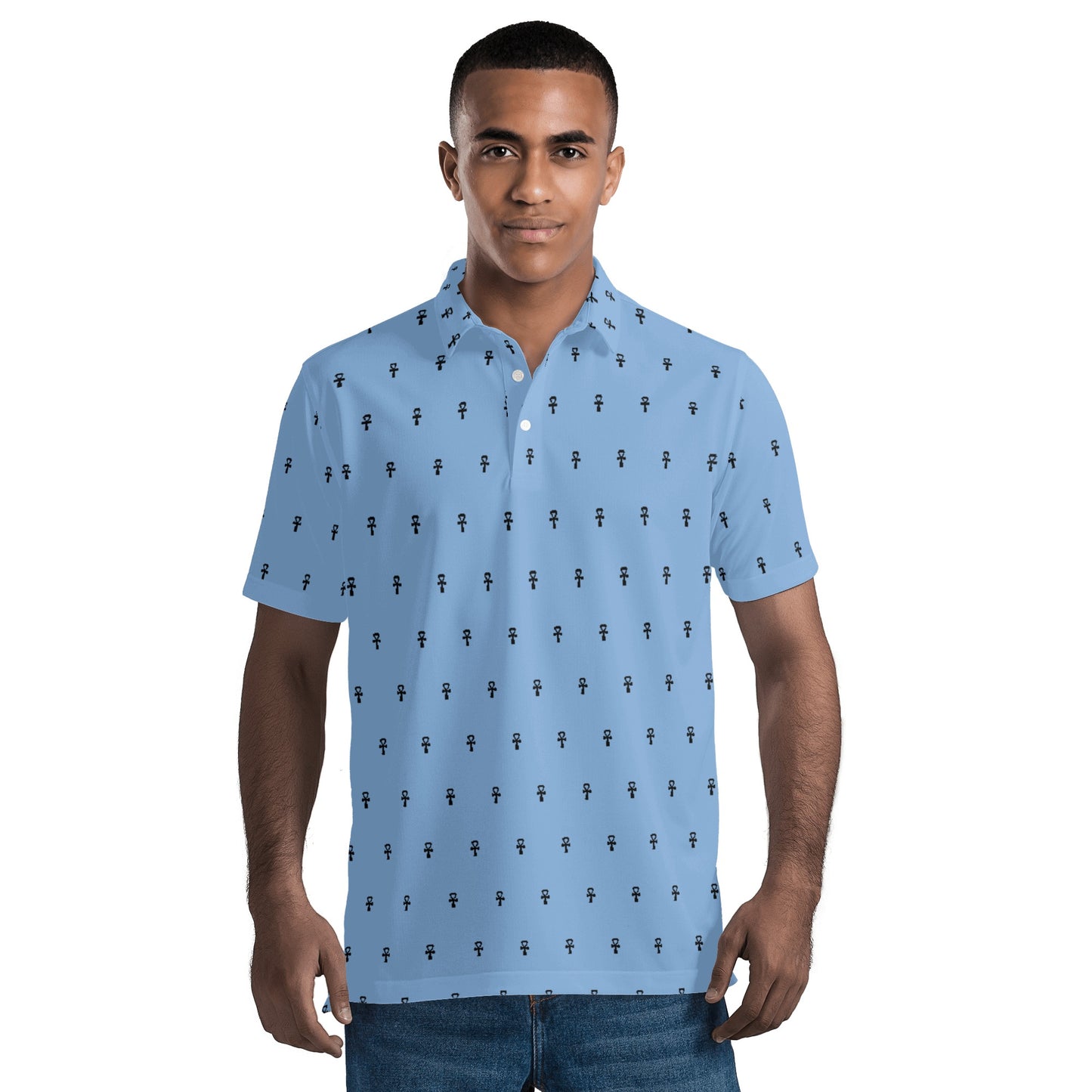 MAAT FOREVER Men's Polo Shirt ANKH