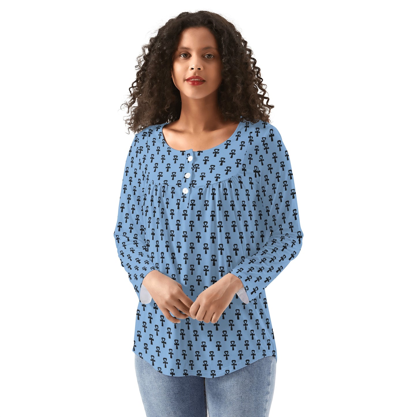 MAAT FOREVER Women's Blouse ANKH