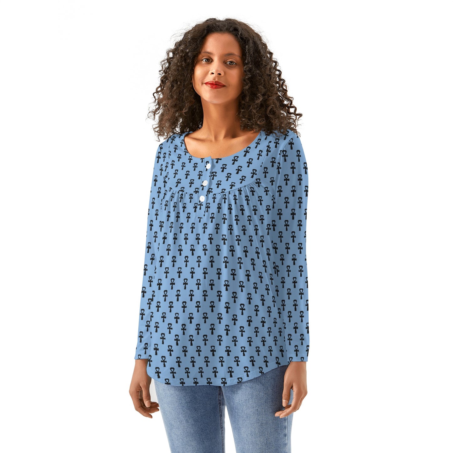 MAAT FOREVER Women's Blouse ANKH