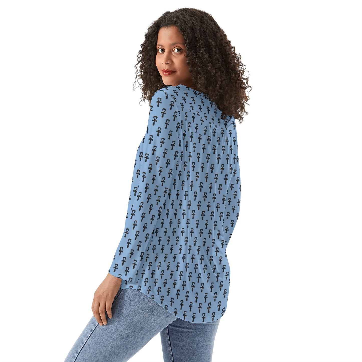 MAAT FOREVER Women's Blouse ANKH