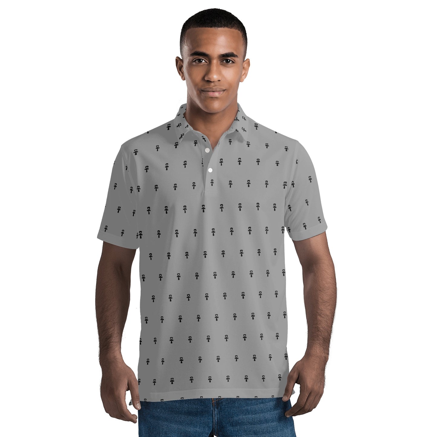 MAAT FOREVER Men's Polo Shirt ANKH