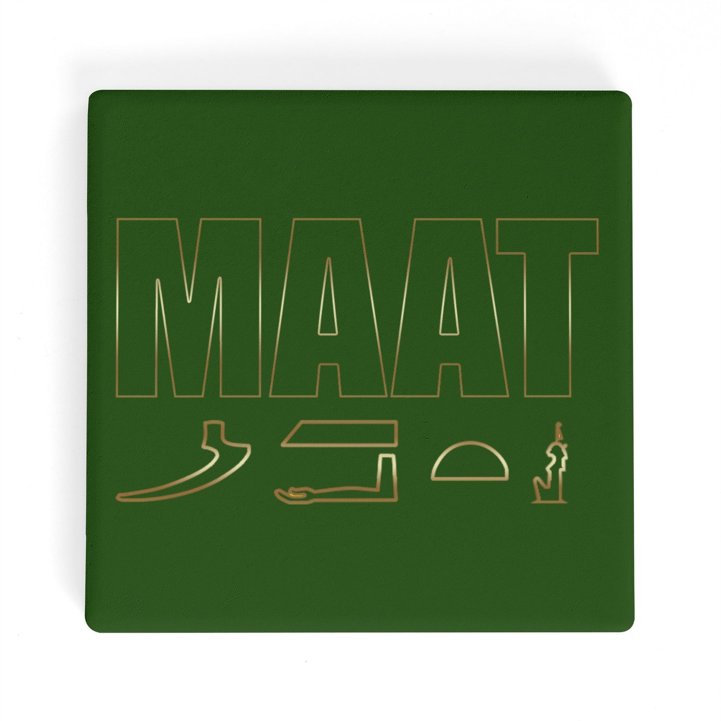 MAAT FOREVER Square Ceramic Coasters
