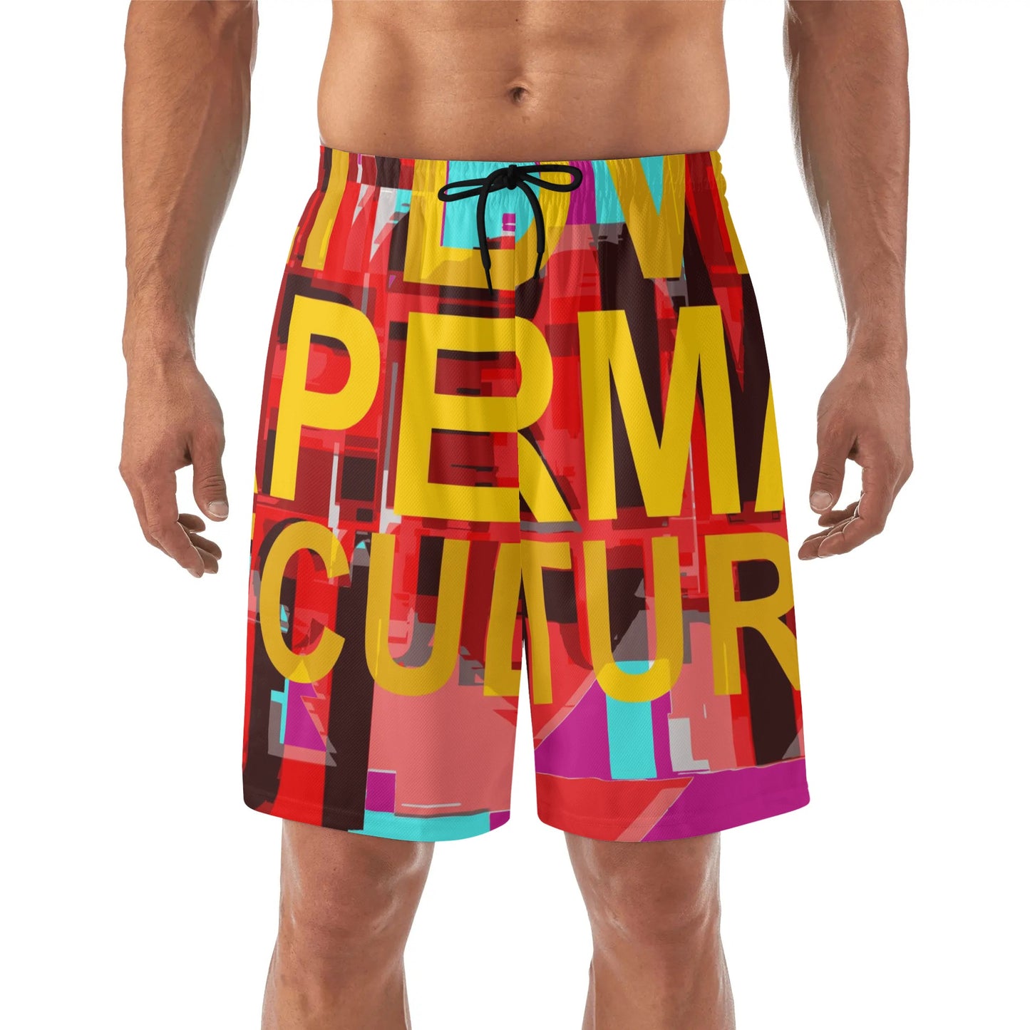 I LOVE PERMACULTURE Mens Lightweight Hawaiian Beach Shorts