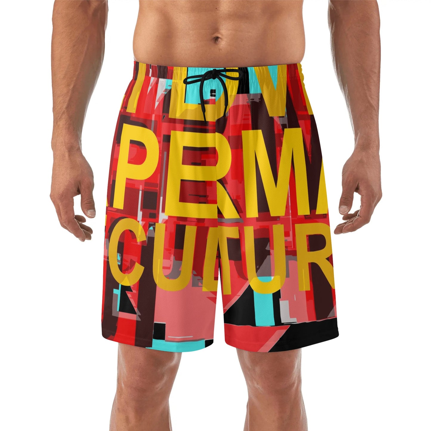 I LOVE PERMACULTURE Mens Lightweight Hawaiian Beach Shorts
