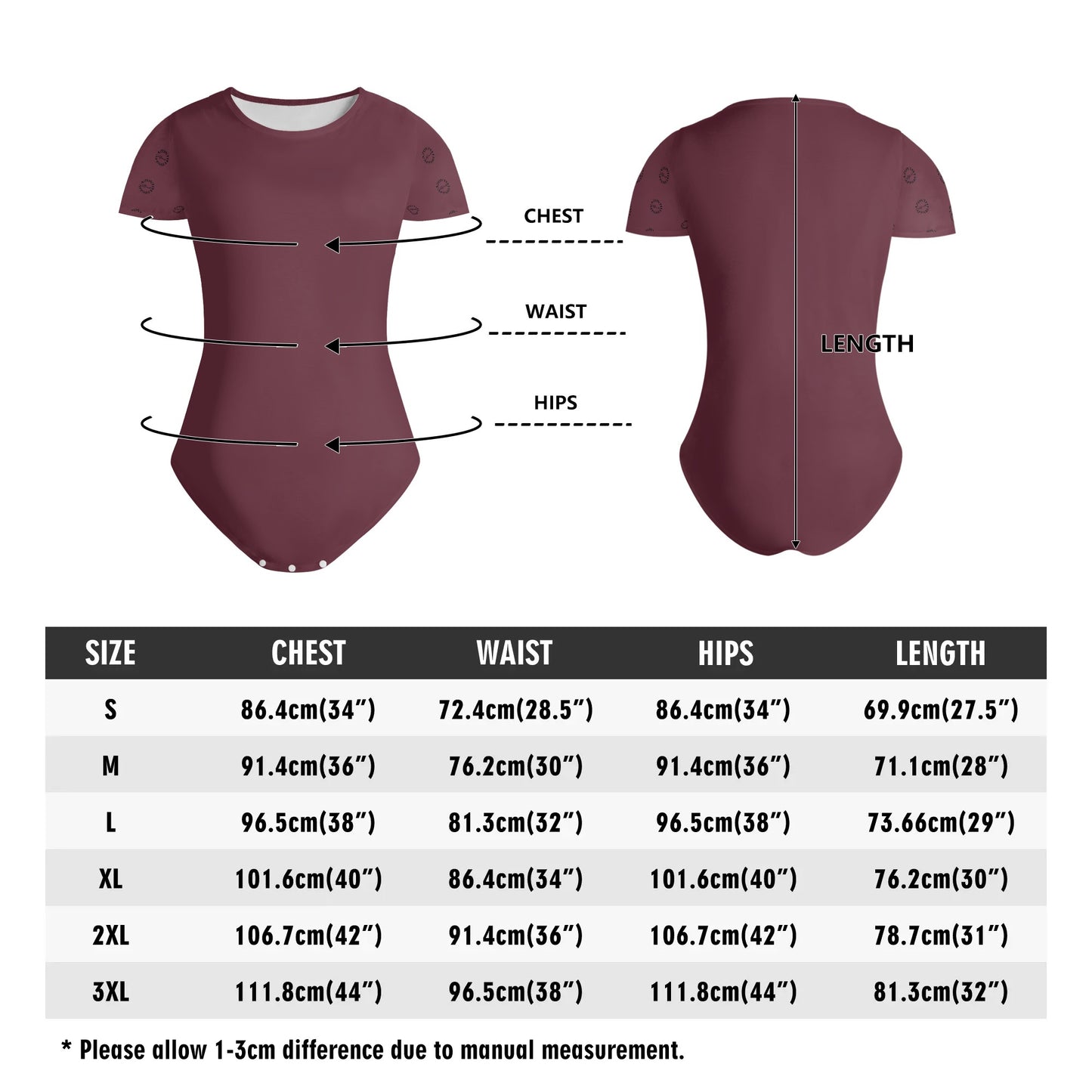 Azonto Womens Crew Neck Short Sleeve Slim Fit Bodysuit
