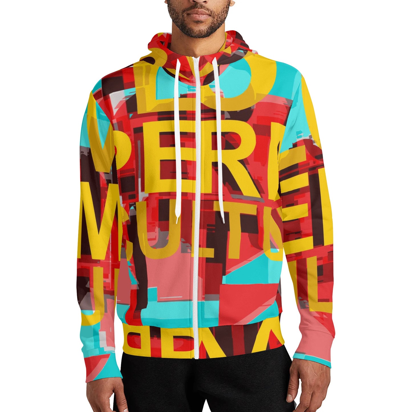 Adult Full Zip Turtleneck Hoodie Streetwear