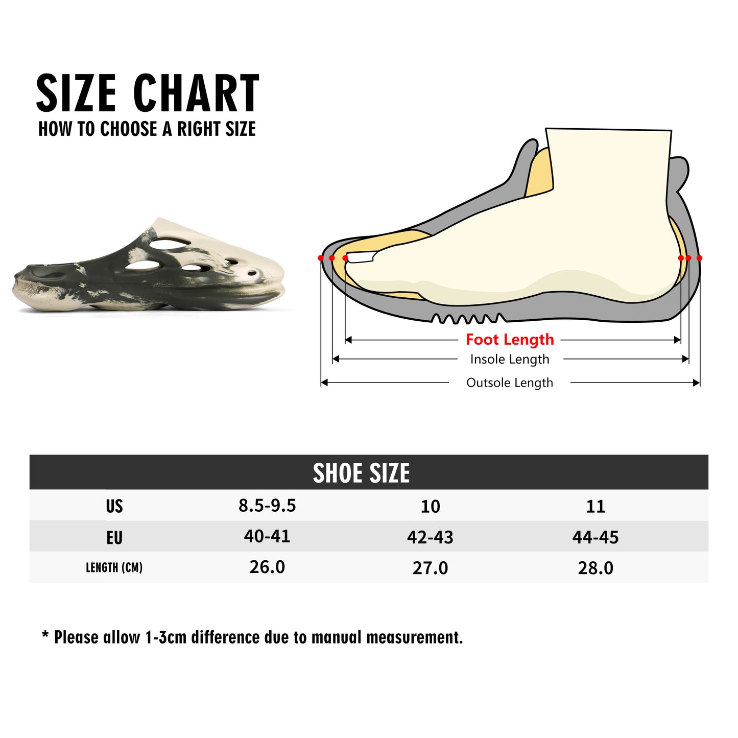 AZONTO Leisure EVA Two-tone Hollow Out Clogs with Custom Name Logo Sandals