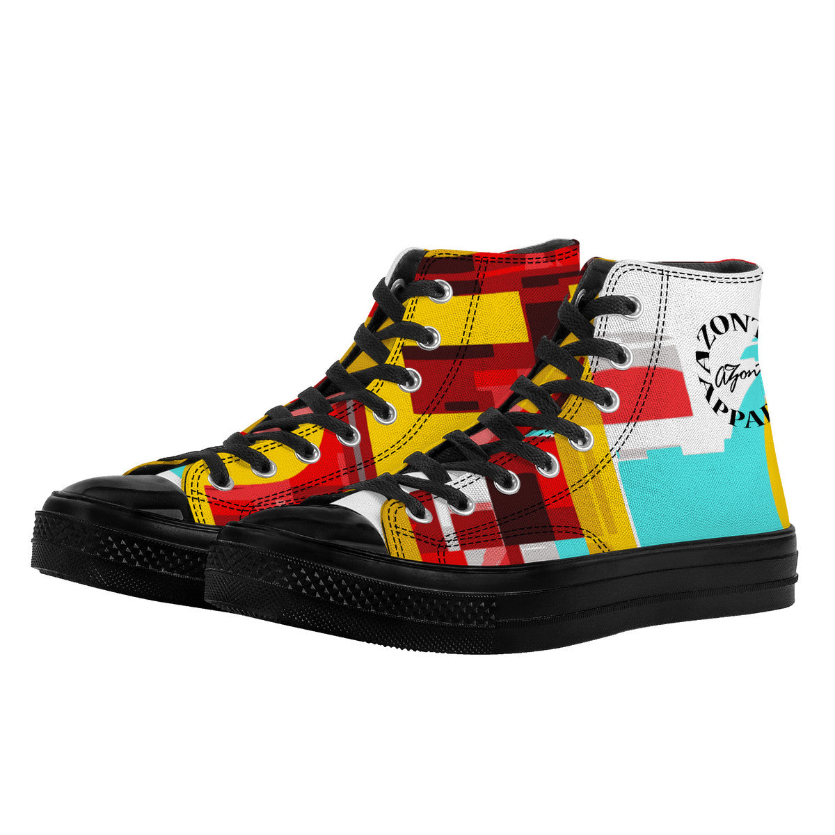 I LOVE PERMACULTURE SF_D71 High Top Canvas Shoes - Black
