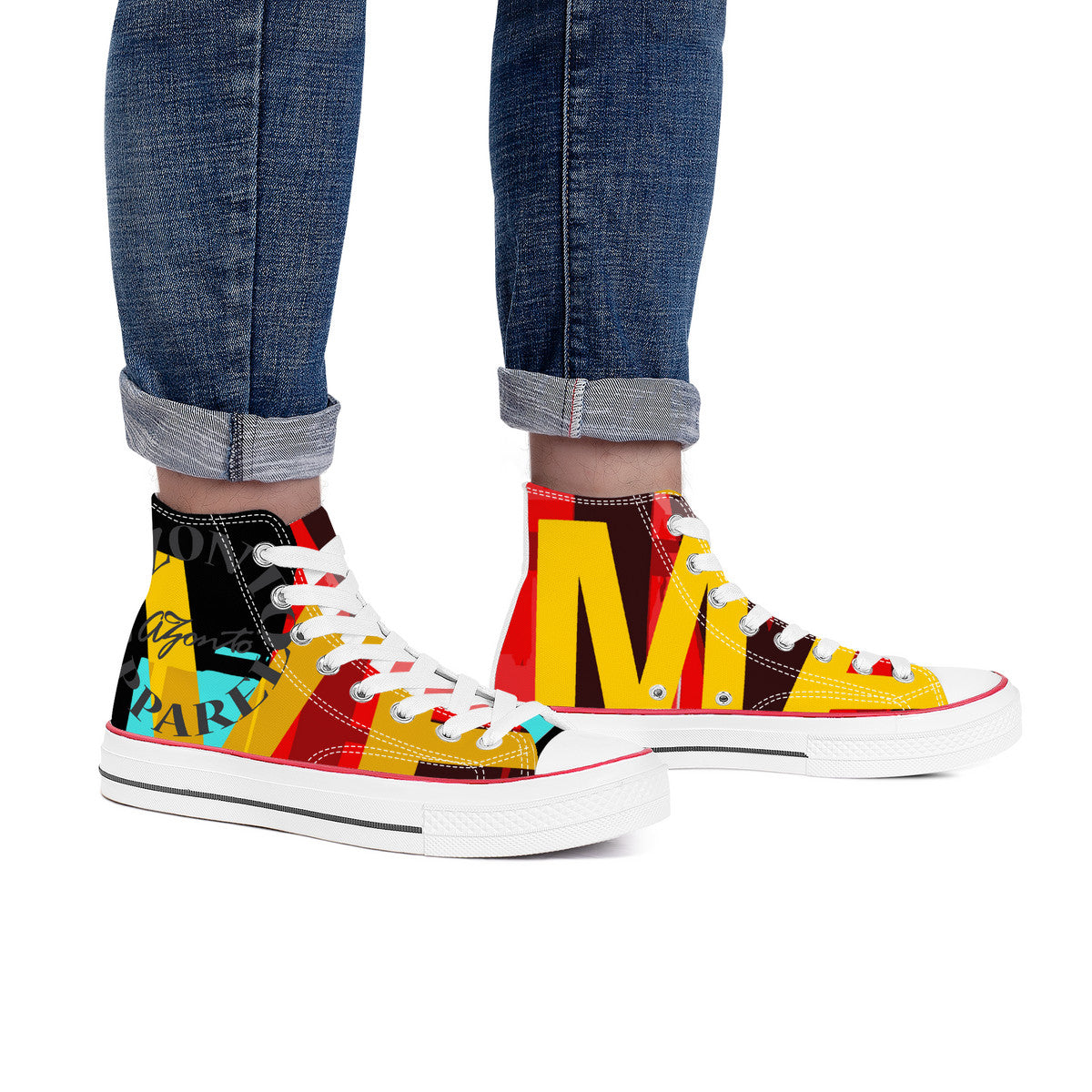 I LOVE PERMACULTURE D70 High Top Canvas Shoes - White
