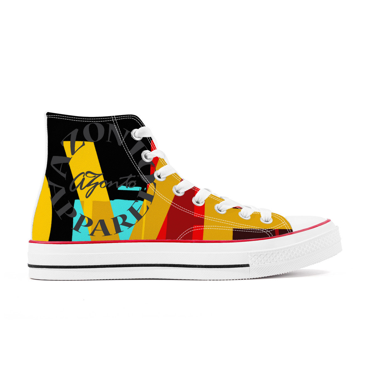 I LOVE PERMACULTURE D70 High Top Canvas Shoes - White