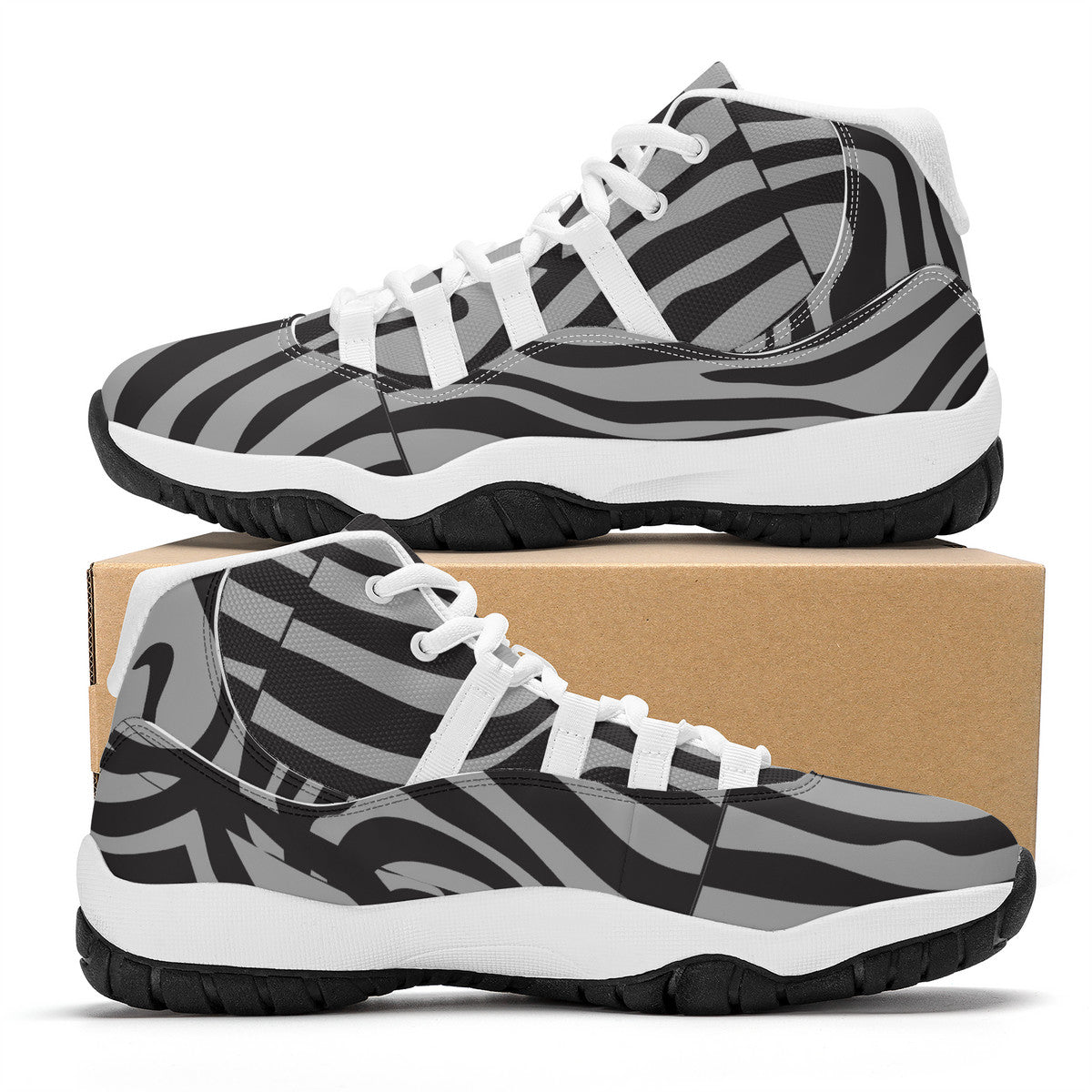 SHOES SF_S38 High Top Air Retro Sneakers - White