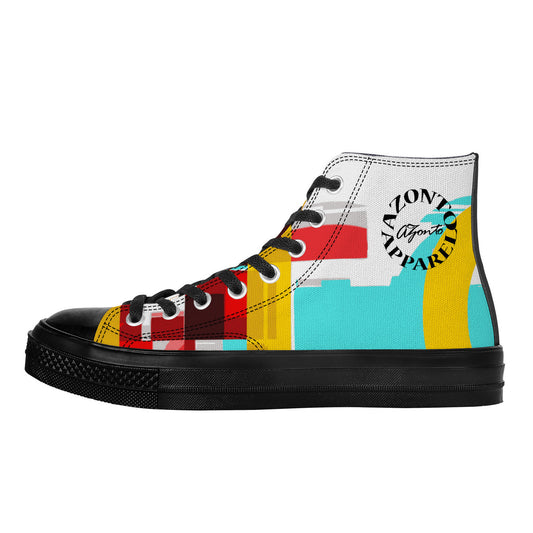 I LOVE PERMACULTURE SF_D71 High Top Canvas Shoes - Black