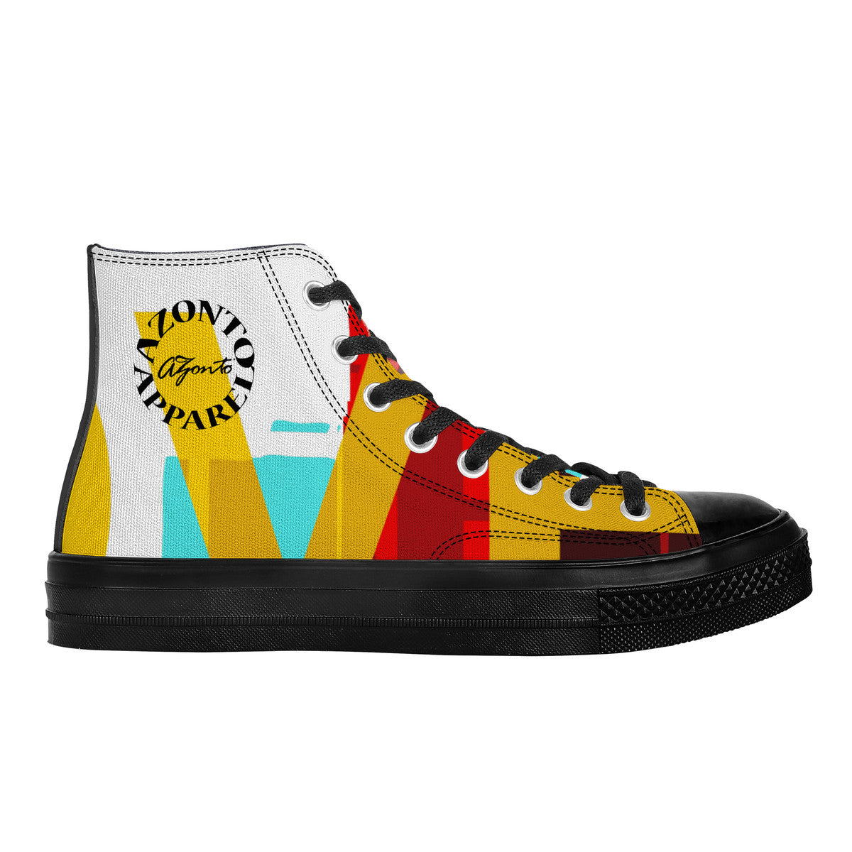 I LOVE PERMACULTURE SF_D71 High Top Canvas Shoes - Black