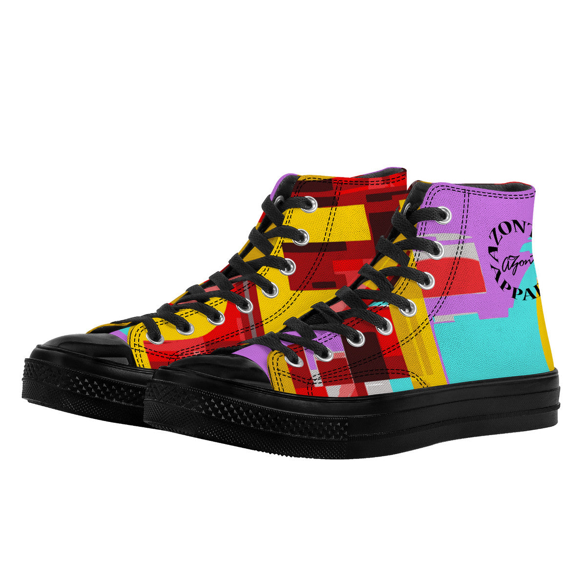 I LOVE PERMACULTURE SF_D71 High Top Canvas Shoes - Black