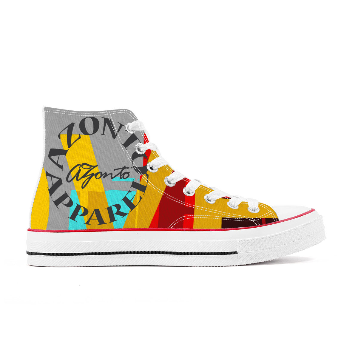 I LOVE PERMACULTURE D70 High Top Canvas Shoes - White