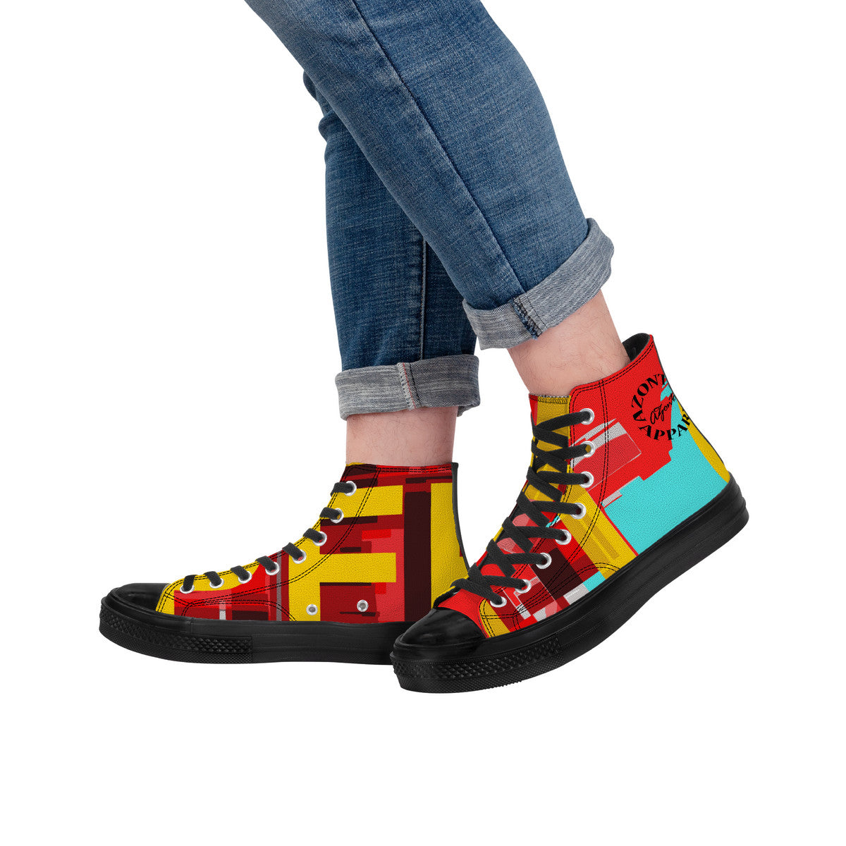 I LOVE PERMACULTURE SF_D71 High Top Canvas Shoes - Black