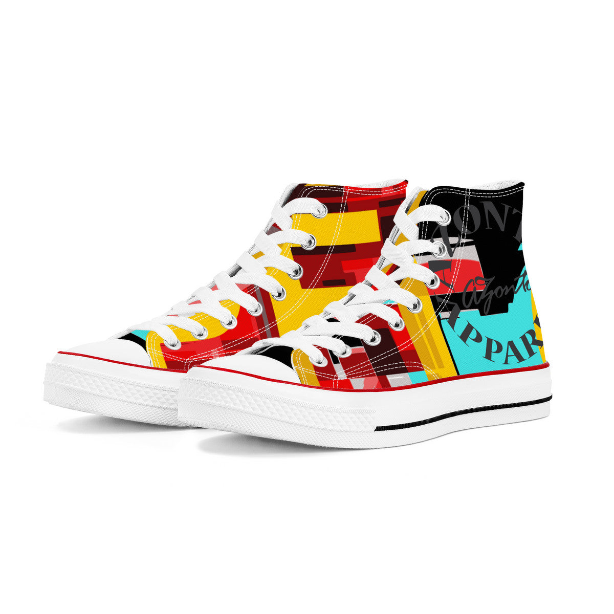 I LOVE PERMACULTURE D70 High Top Canvas Shoes - White