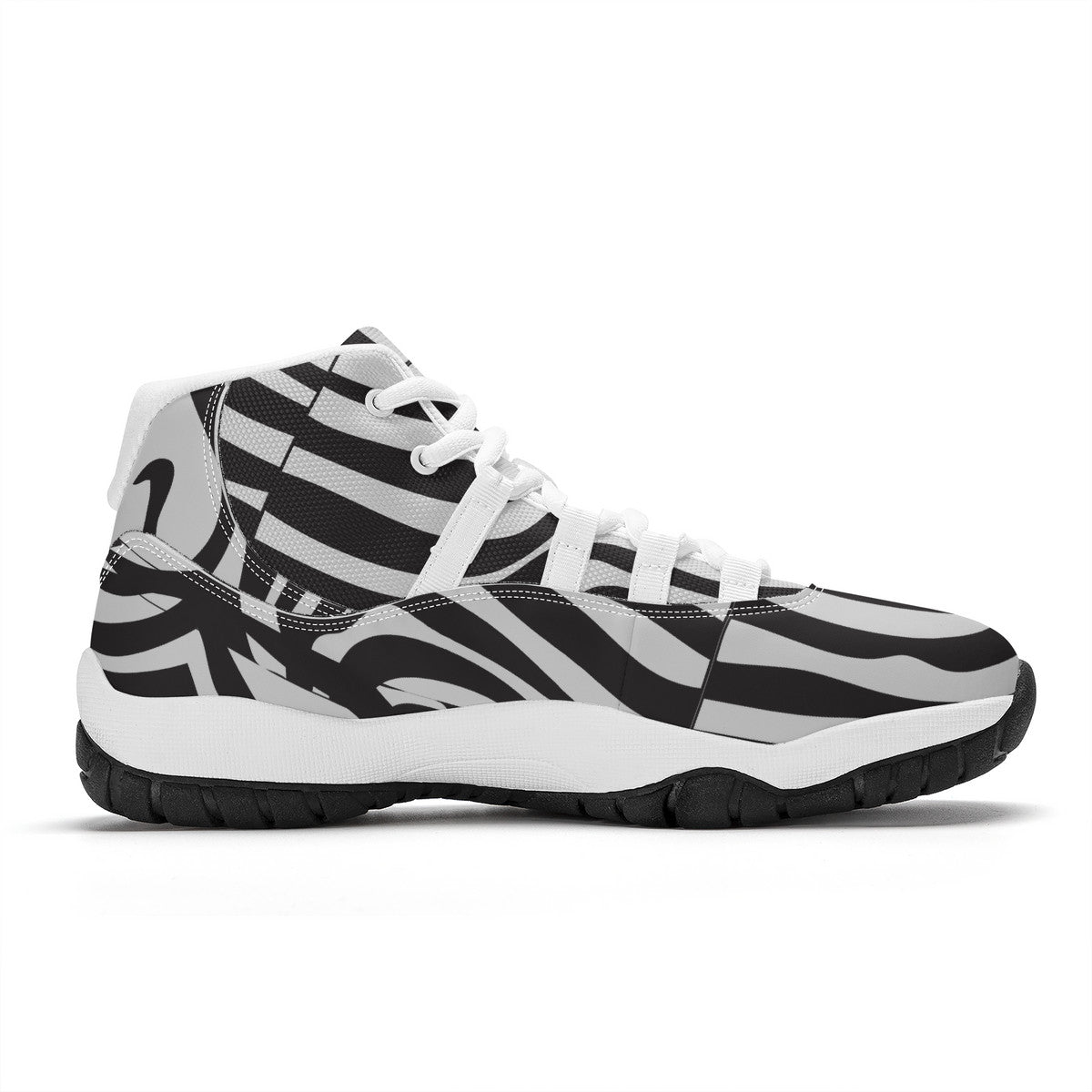 AZONTO  SF_S38 High Top Air Retro Sneakers - White