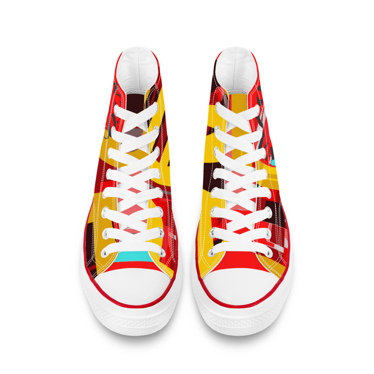 I LOVE PERMACUTLURE D70 High Top Canvas Shoes - White