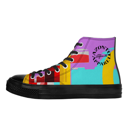I LOVE PERMACULTURE SF_D71 High Top Canvas Shoes - Black