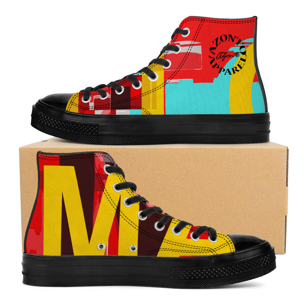I LOVE PERMACULTURE SF_D71 High Top Canvas Shoes - Black