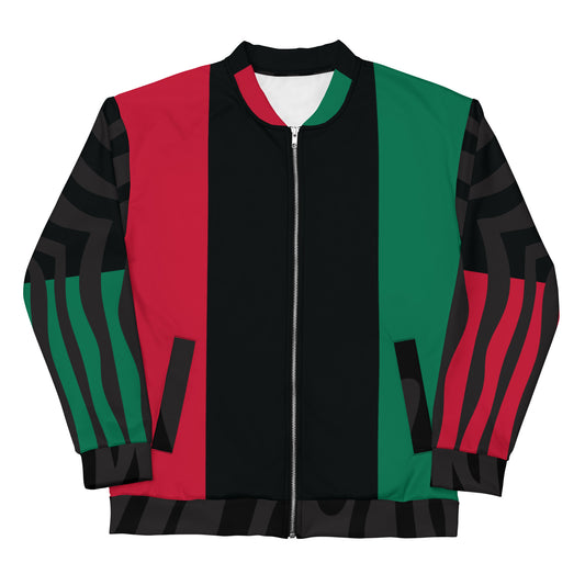 AZONTO RED BLACK & GREEN Unisex Bomber Jacket