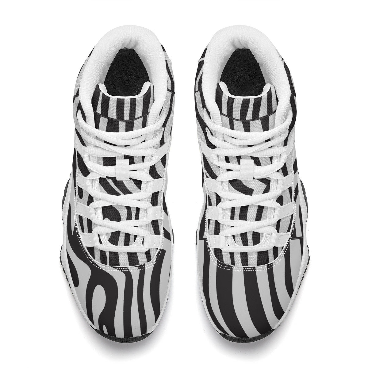 AZONTO  SF_S38 High Top Air Retro Sneakers - White