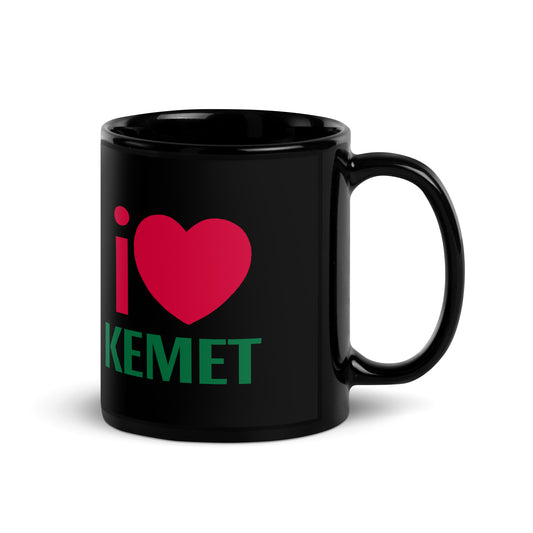 I LOVE KEMET Black Glossy Mug