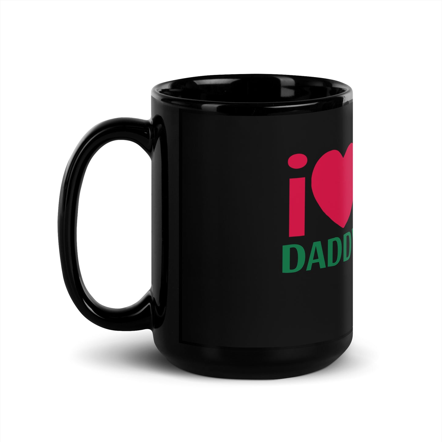 I LOVE Black Glossy Mug