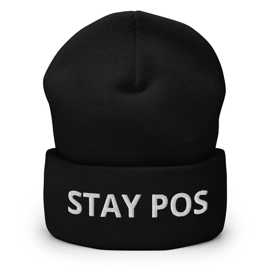 STAY POS (positive) Cuffed Beanie