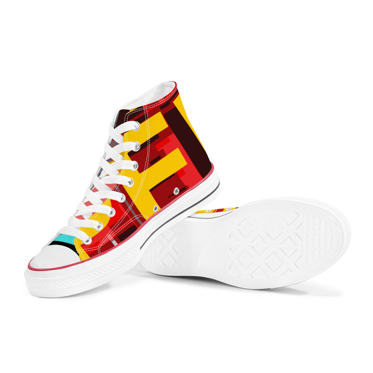 I LOVE PERMACULTURE D70 High Top Canvas Shoes - White