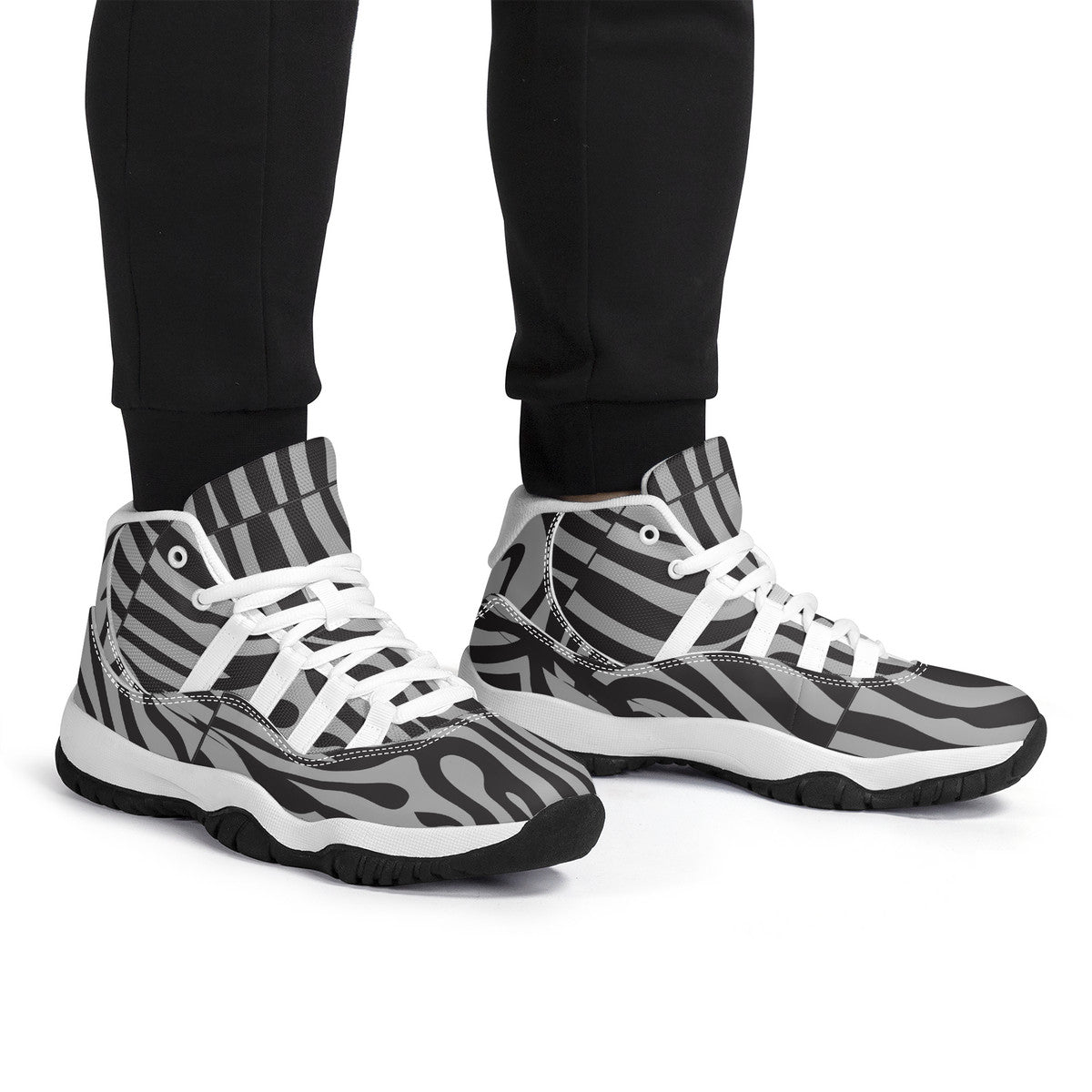 SHOES SF_S38 High Top Air Retro Sneakers - White