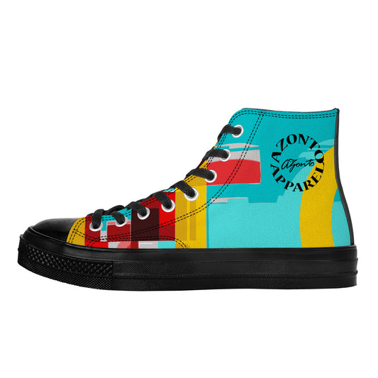 I LOVE PERMACULTURE SF_D71 High Top Canvas Shoes - Black