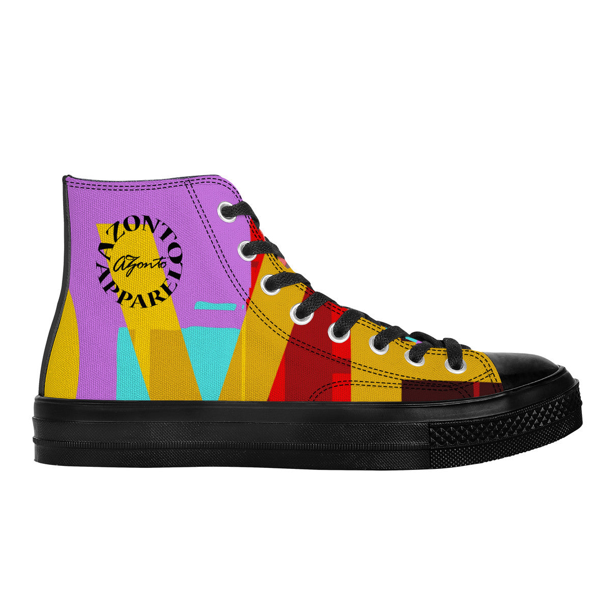I LOVE PERMACULTURE SF_D71 High Top Canvas Shoes - Black