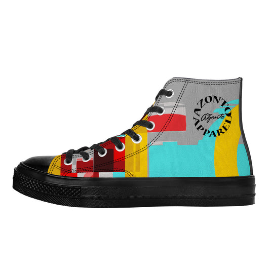 I LOVE PERMACULTURE SF_D71 High Top Canvas Shoes - Black