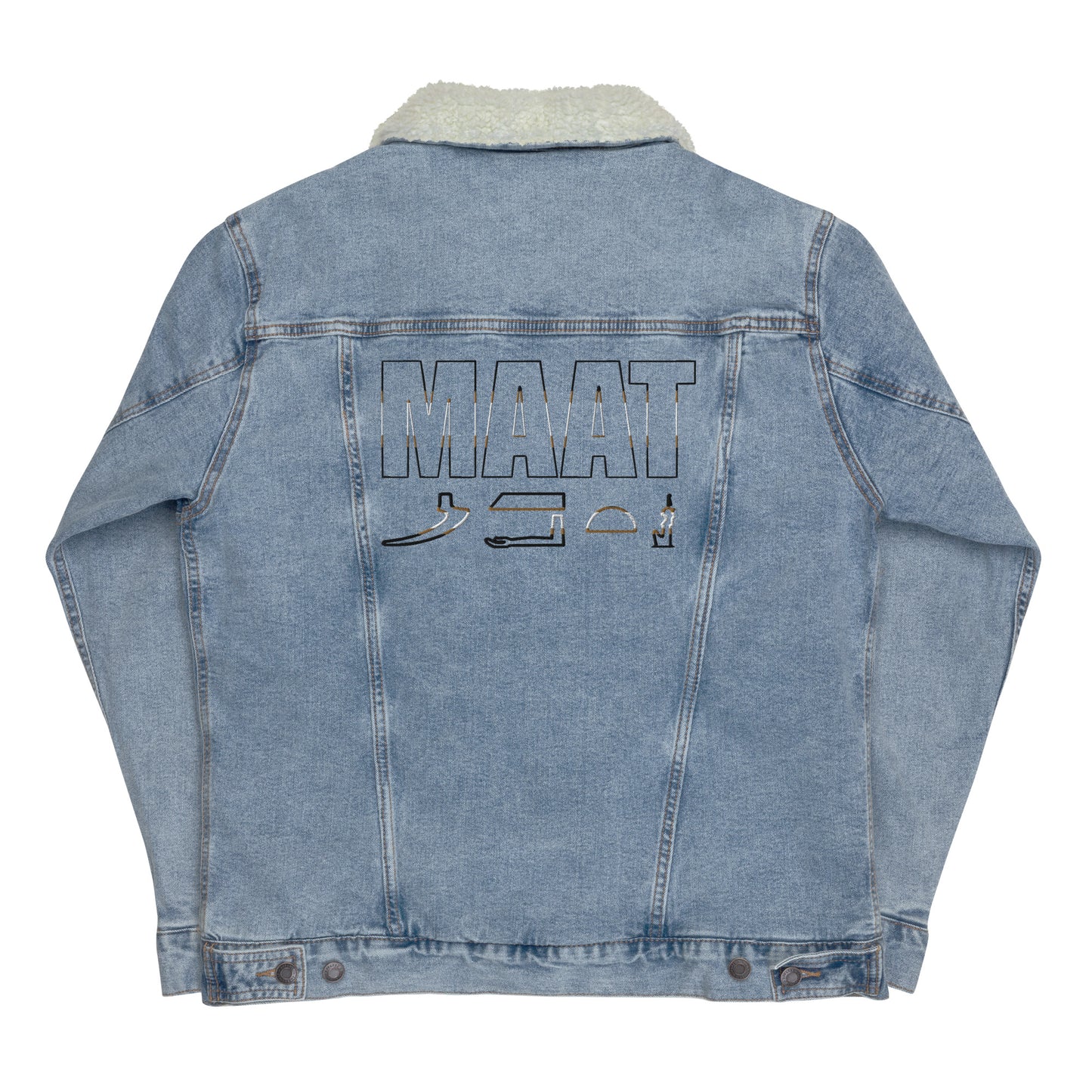 MAAT FOREVER denim sherpa jacket