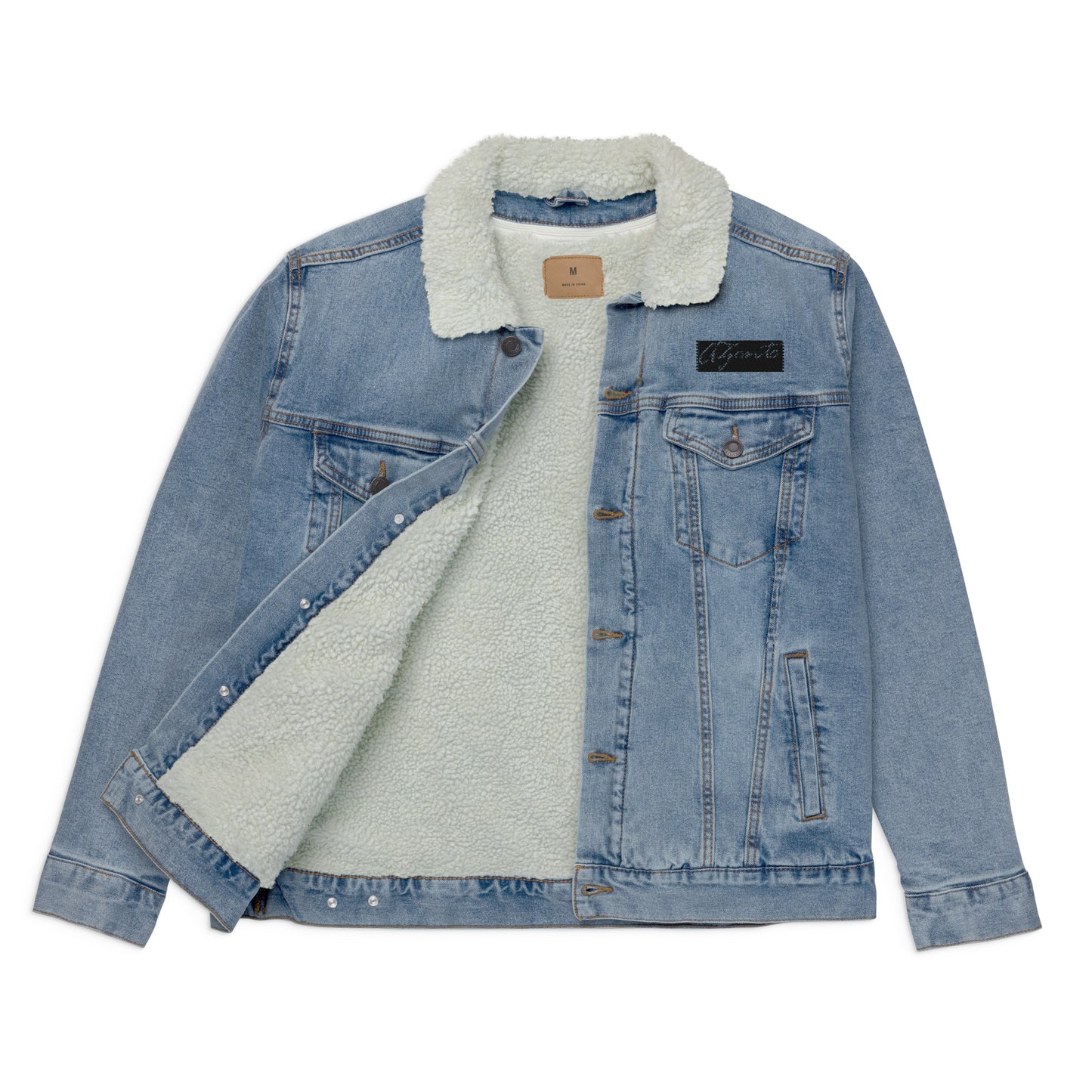 AZONTO  denim sherpa jacket