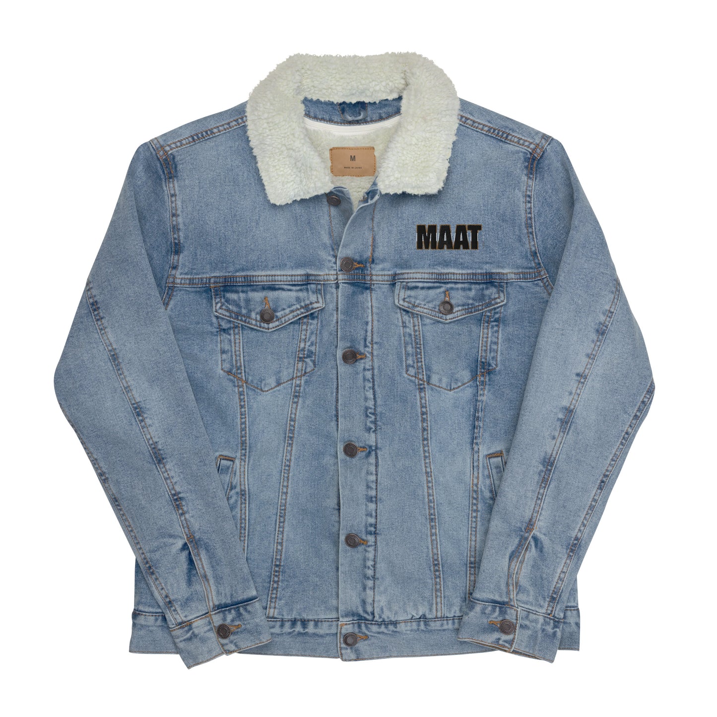 MAAT FOREVER Denim sherpa jacket