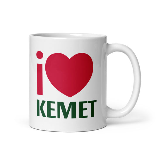 i LOVE KEMET White glossy mug