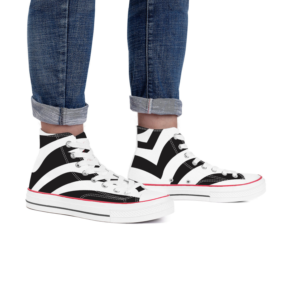 AZONTO ZEBULAN D70 High Top Canvas Shoes - White