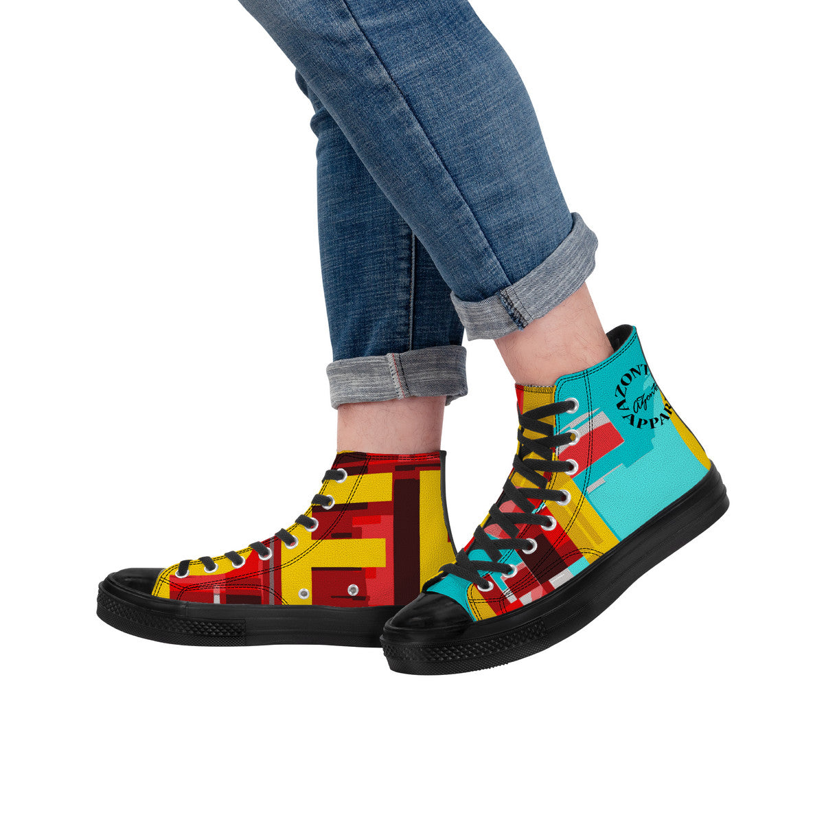 I LOVE PERMACULTURE SF_D71 High Top Canvas Shoes - Black