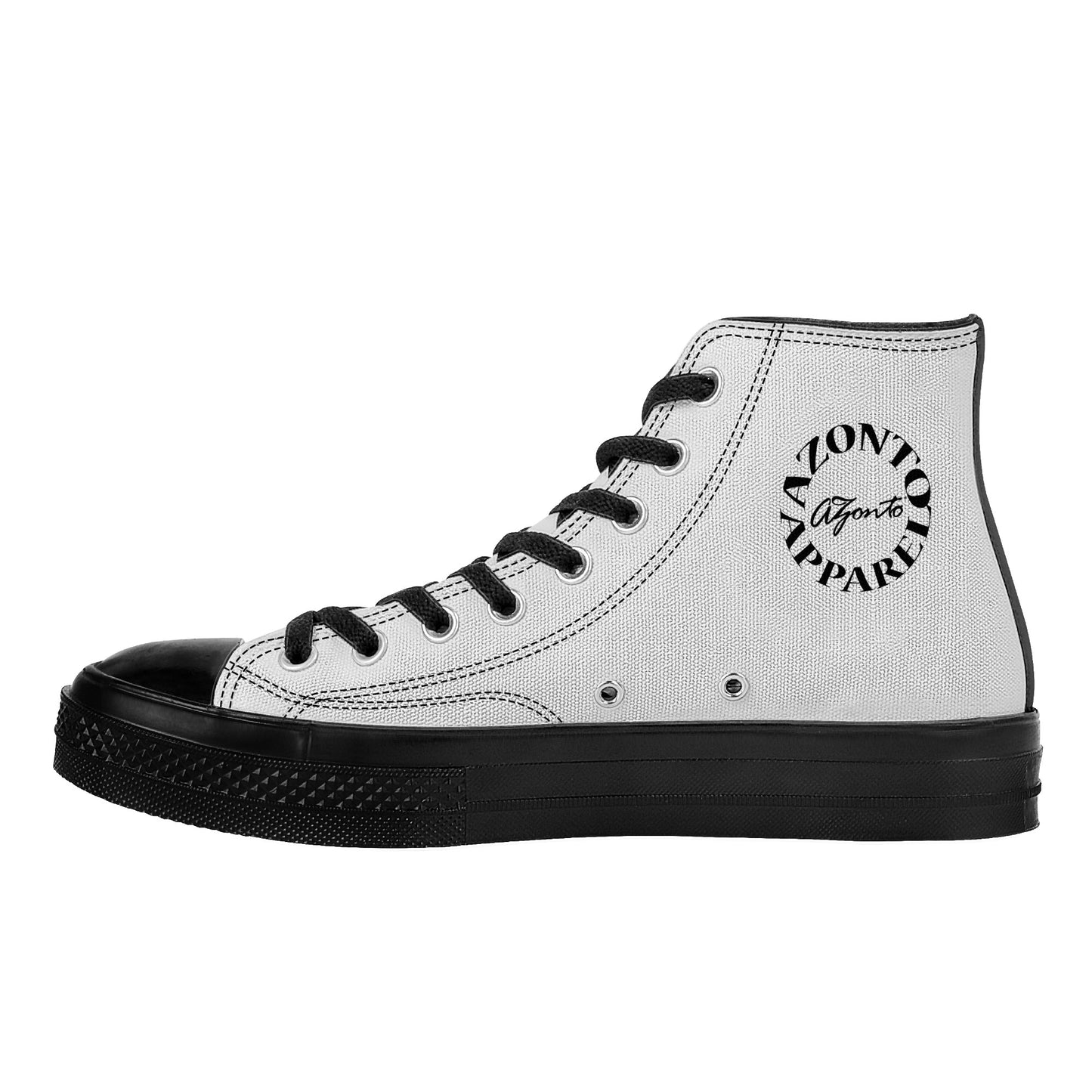 AZONTO High Top Canvas Shoes - Black