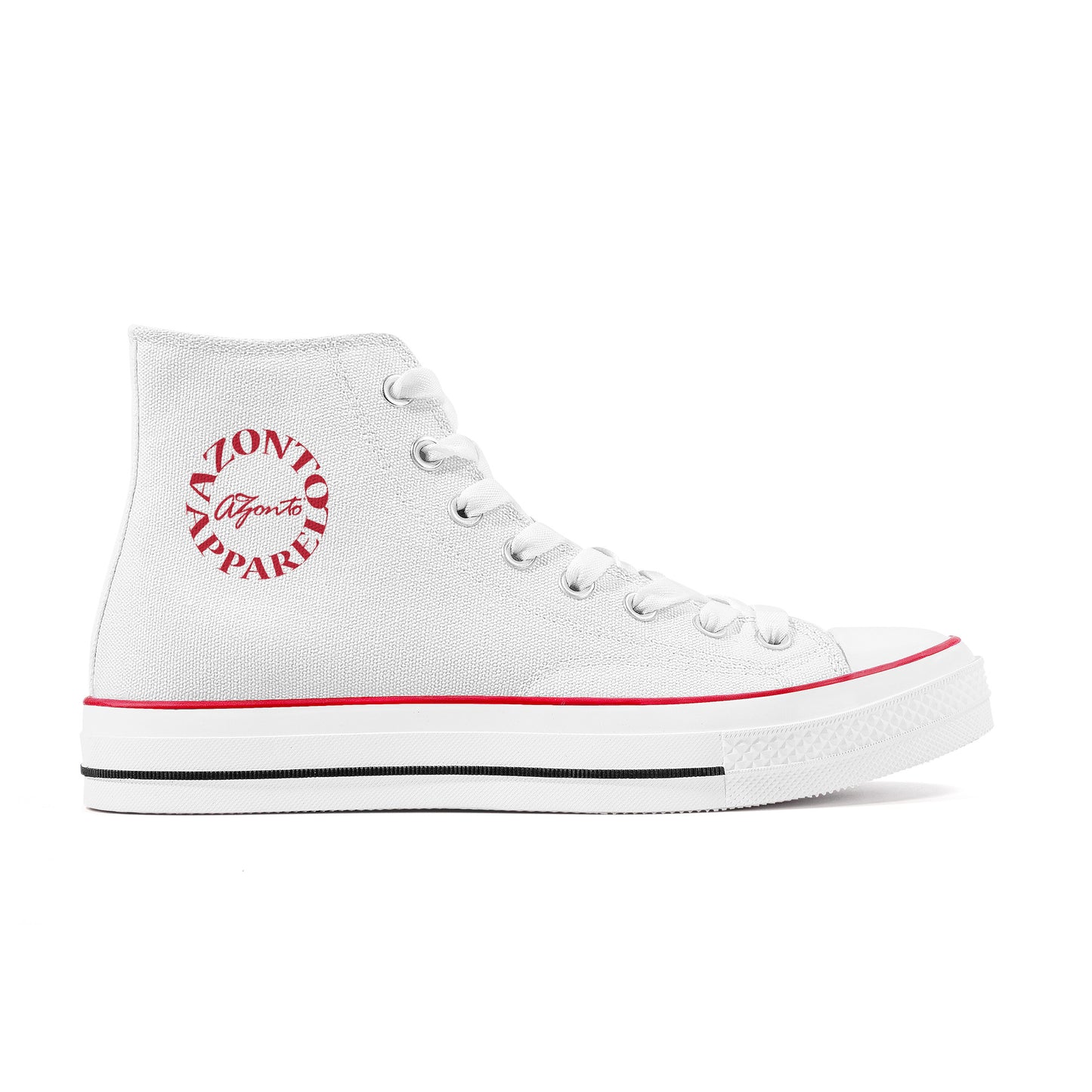 AZONTO High Top Canvas Shoes - White