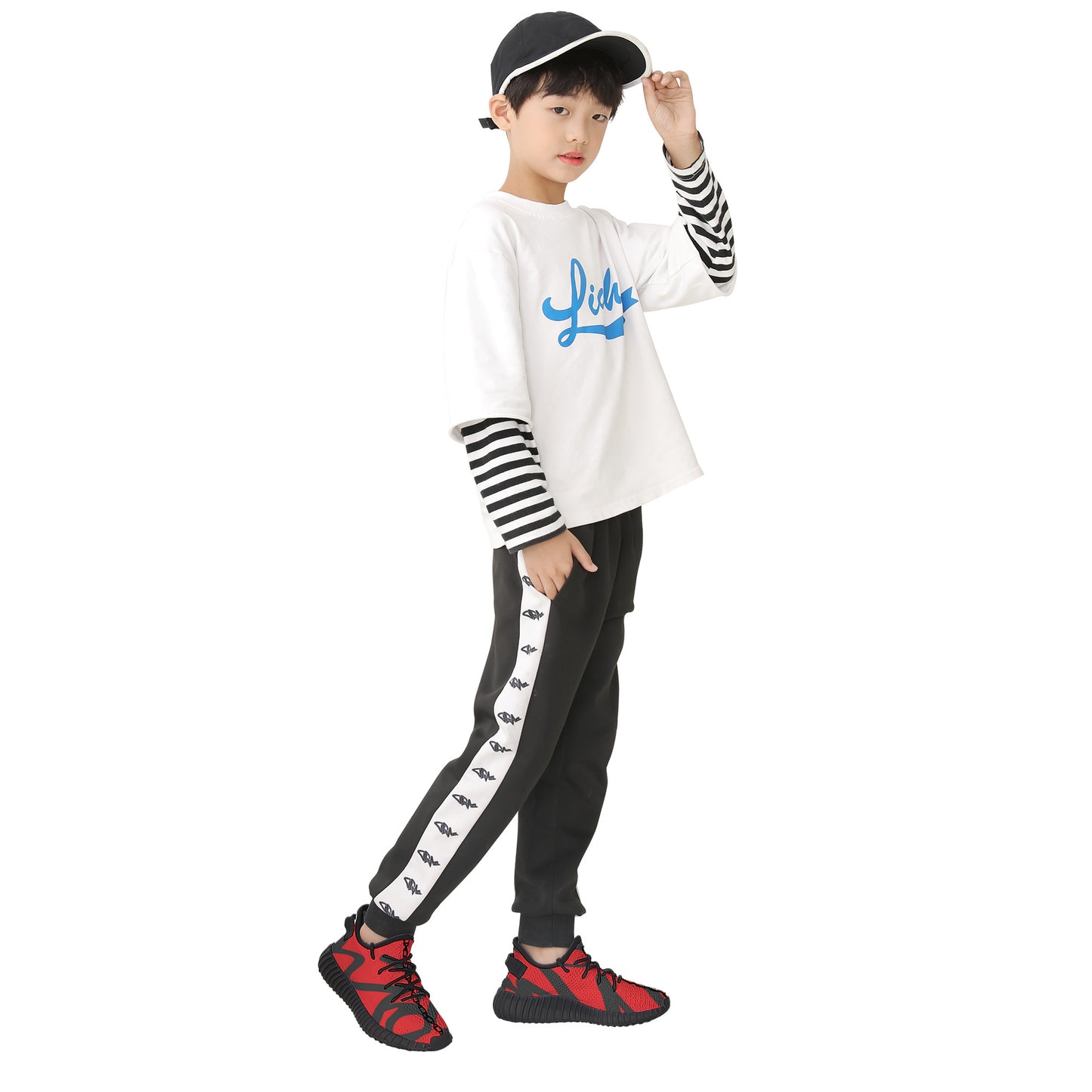 D18 Kids Mesh Knit Sneaker - Black