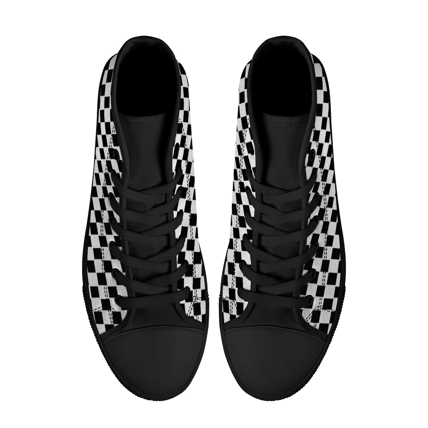 AZONTO High-Top Canvas Shoes - Black