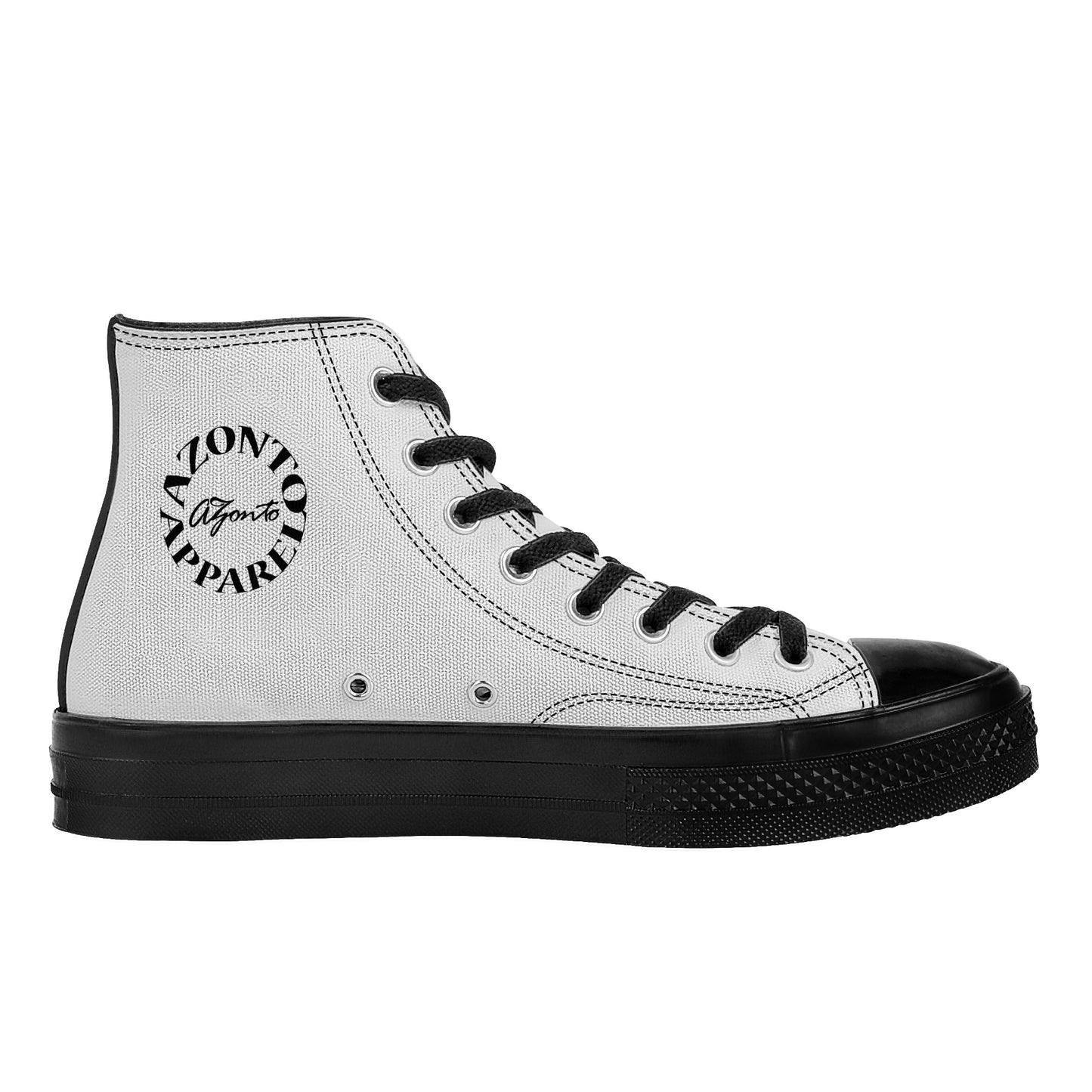 AZONTO High Top Canvas Shoes - Black