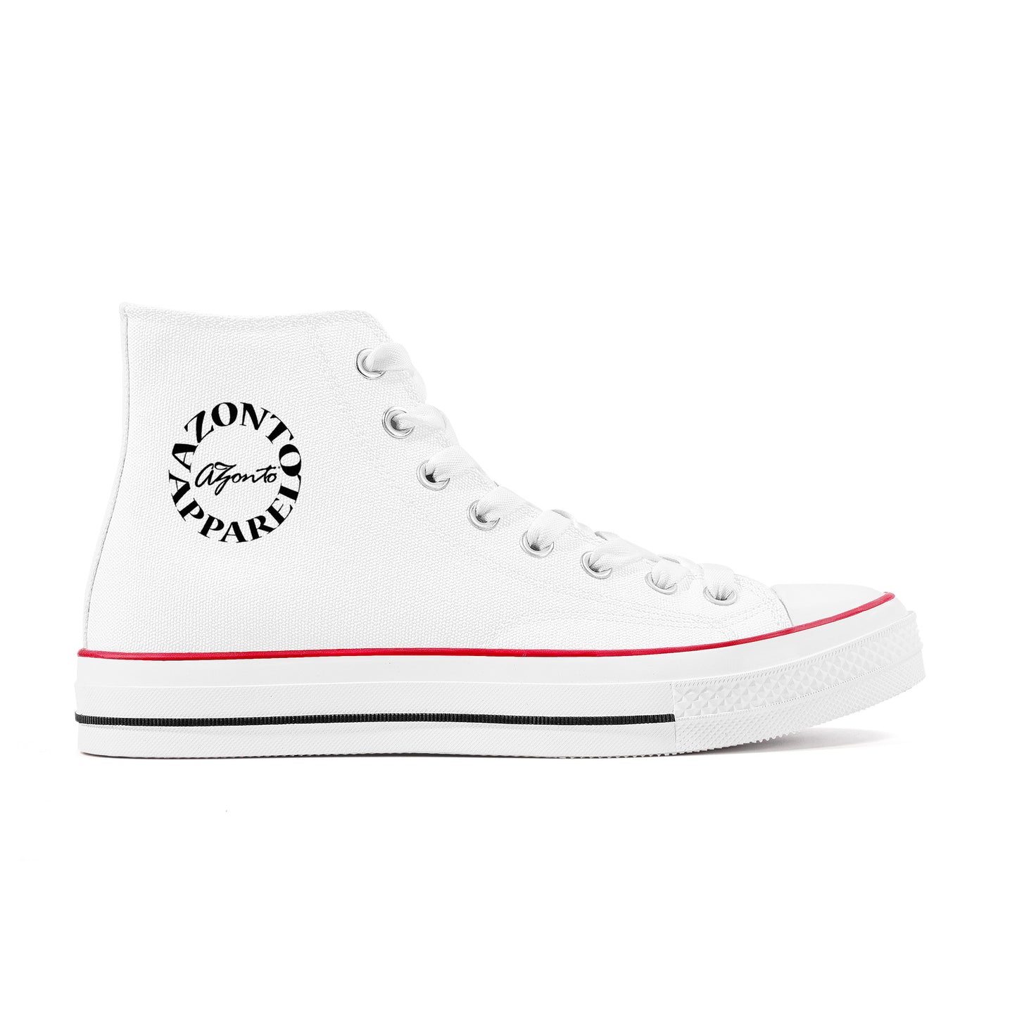 AZONTO High Top Canvas Shoes - White