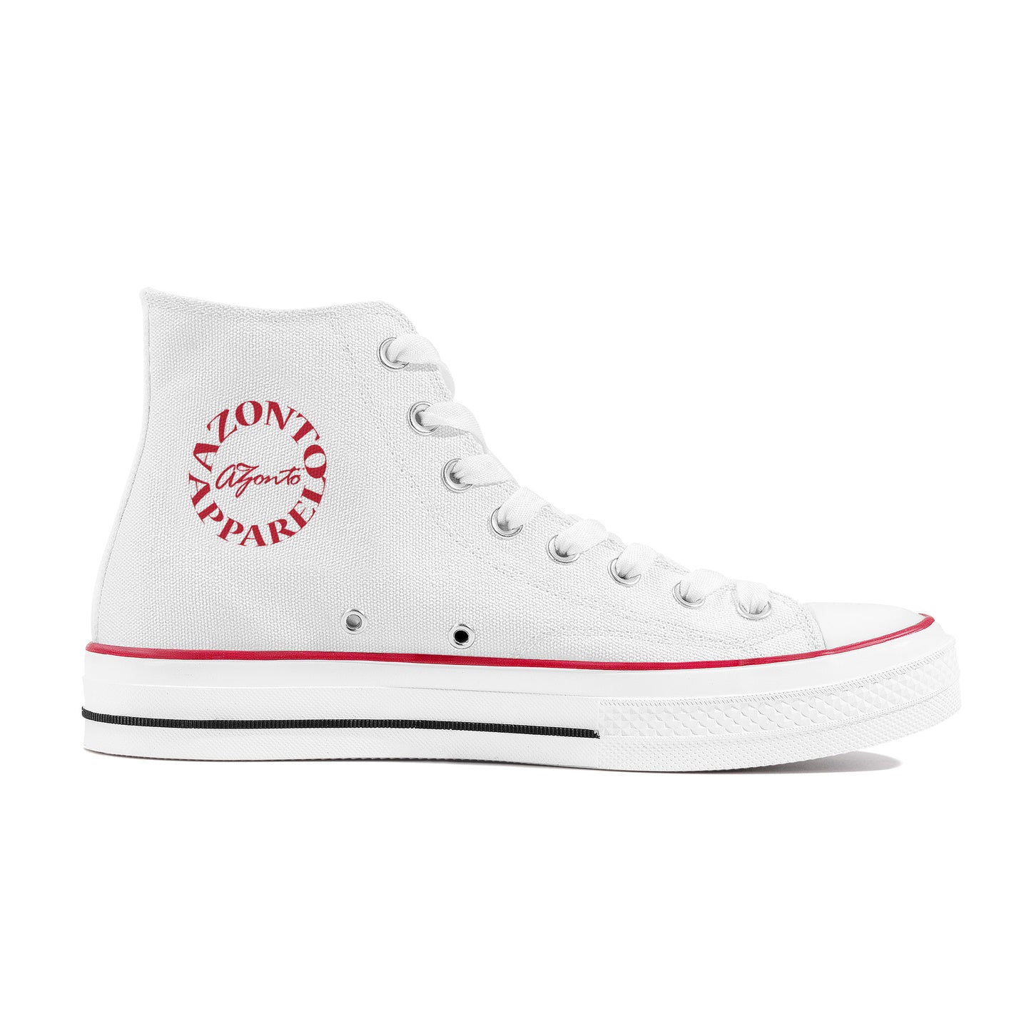 AZONTO High Top Canvas Shoes - White