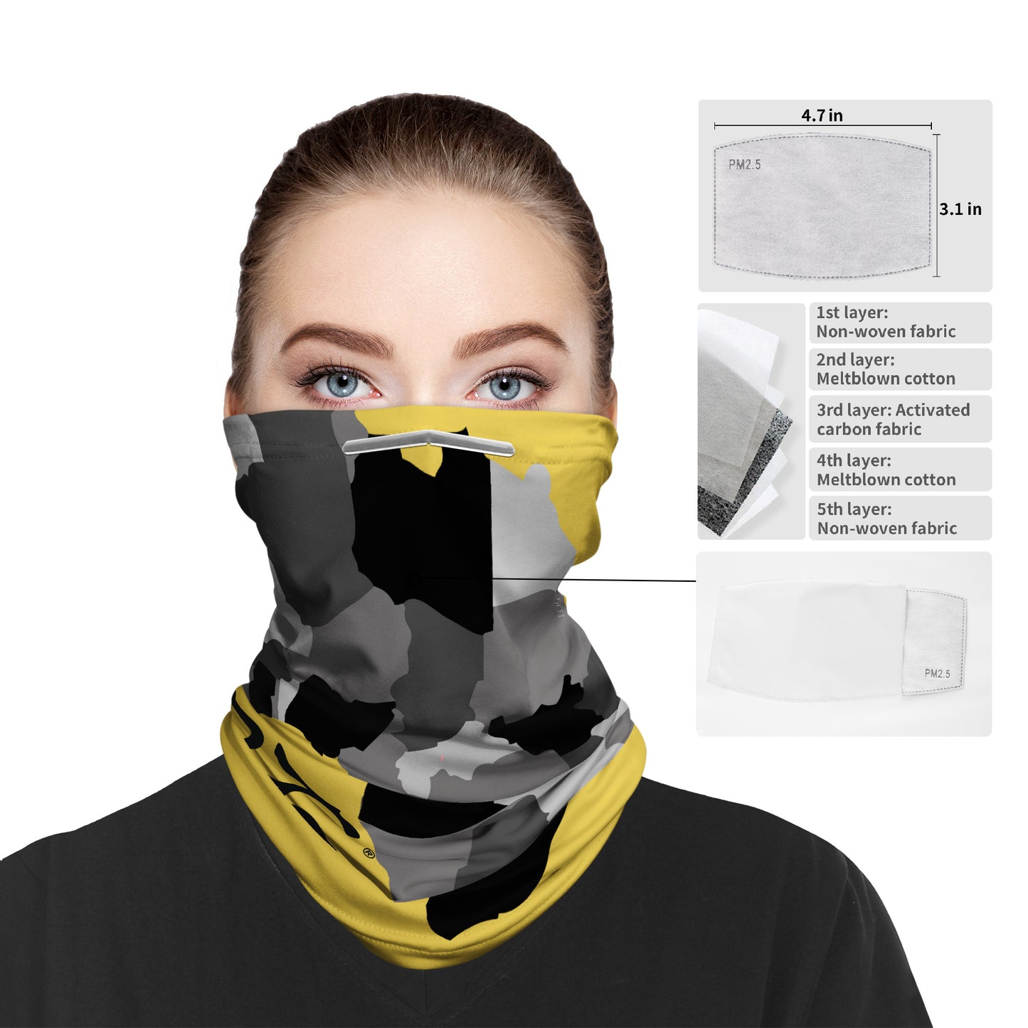 AZONTO Snood Scarf/Bandana